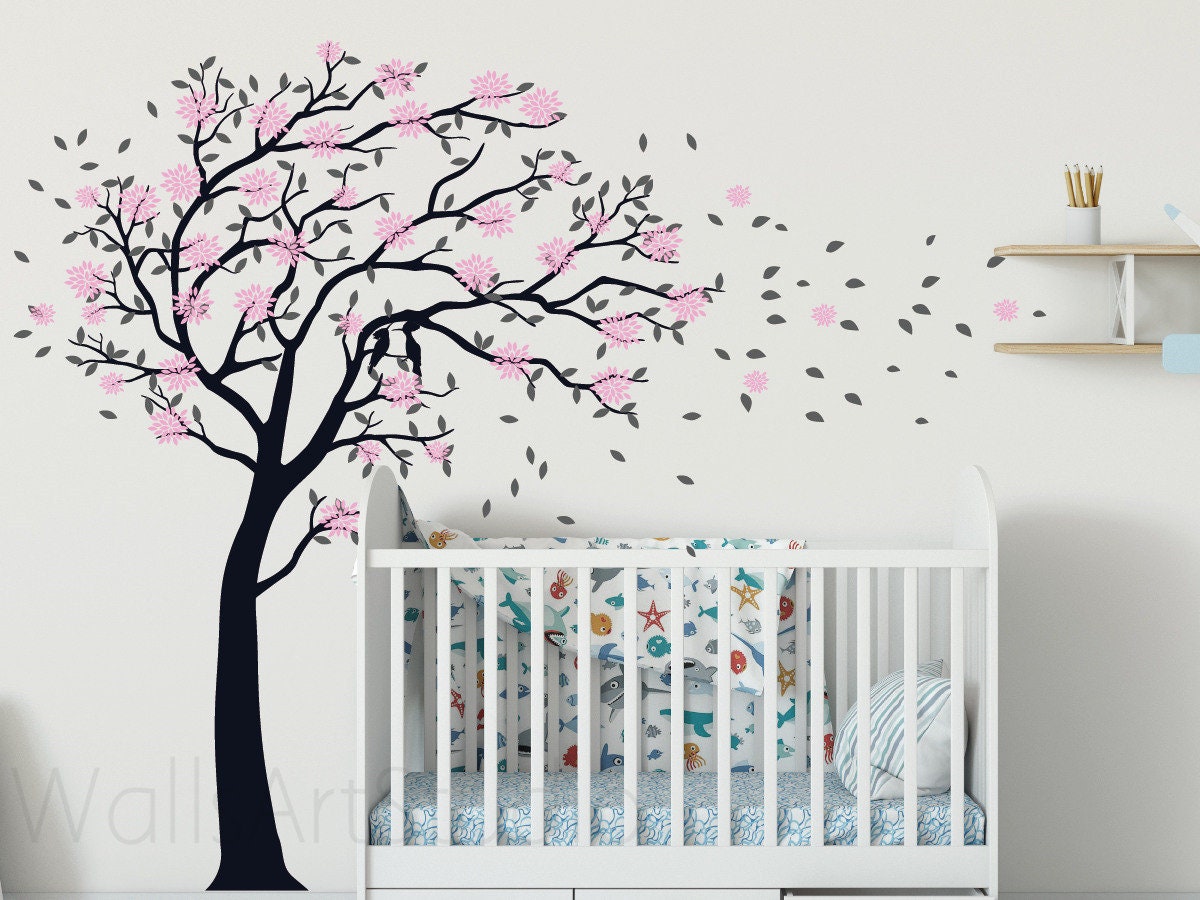 Blossom Tree Wall Decal , Large Tree Wall Decal, Girls Room Decal ...