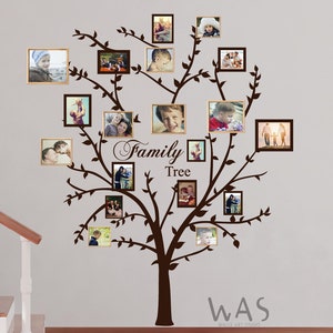 Family Tree Wall Decal Quote- Family Like Branches On A Tree Lettering Tree Wall Sticker for Bedroom Decoration