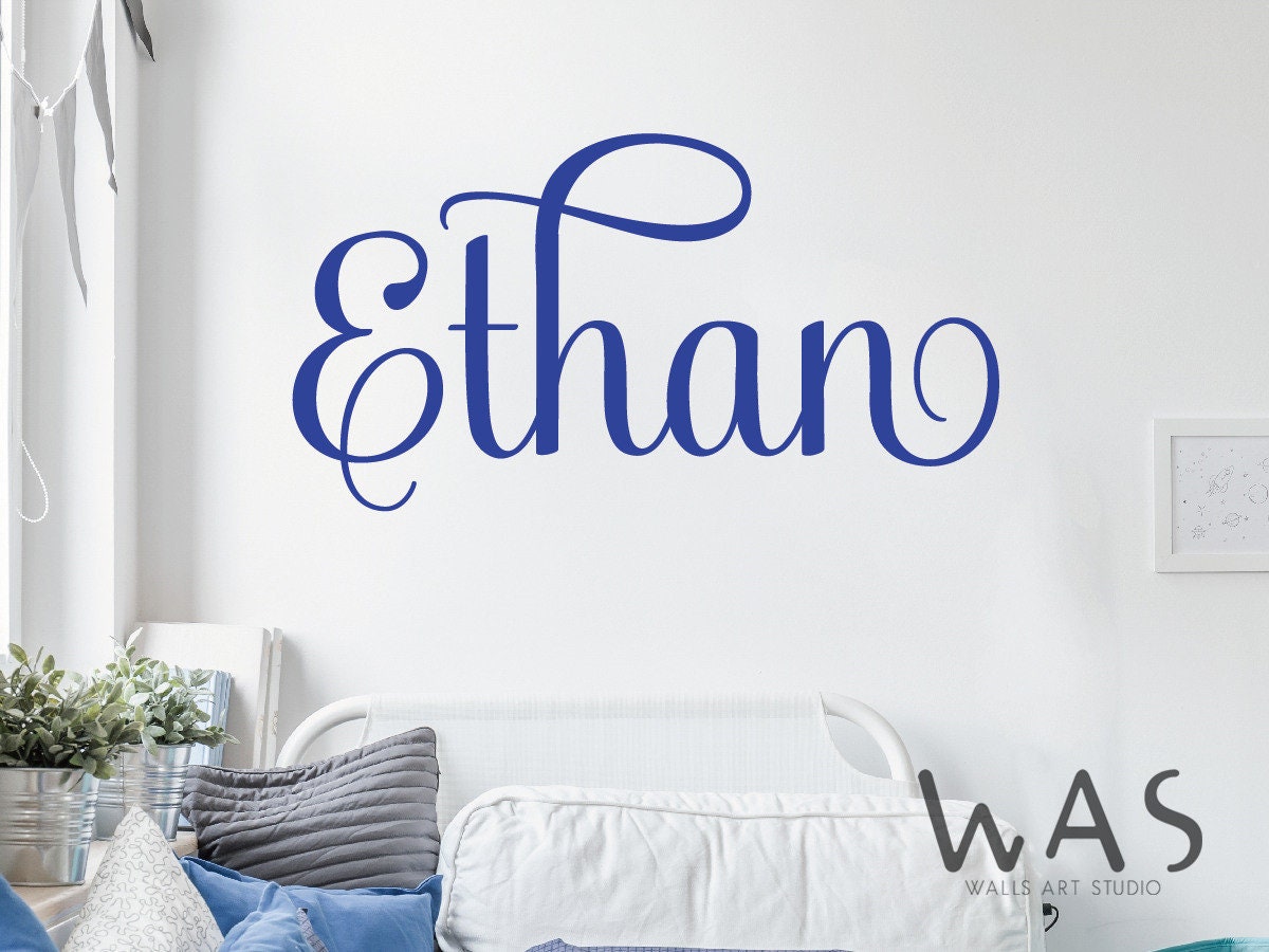 Personalized Name Wall Sticker, Kids Room Decor, Vinyl Name Decal ...