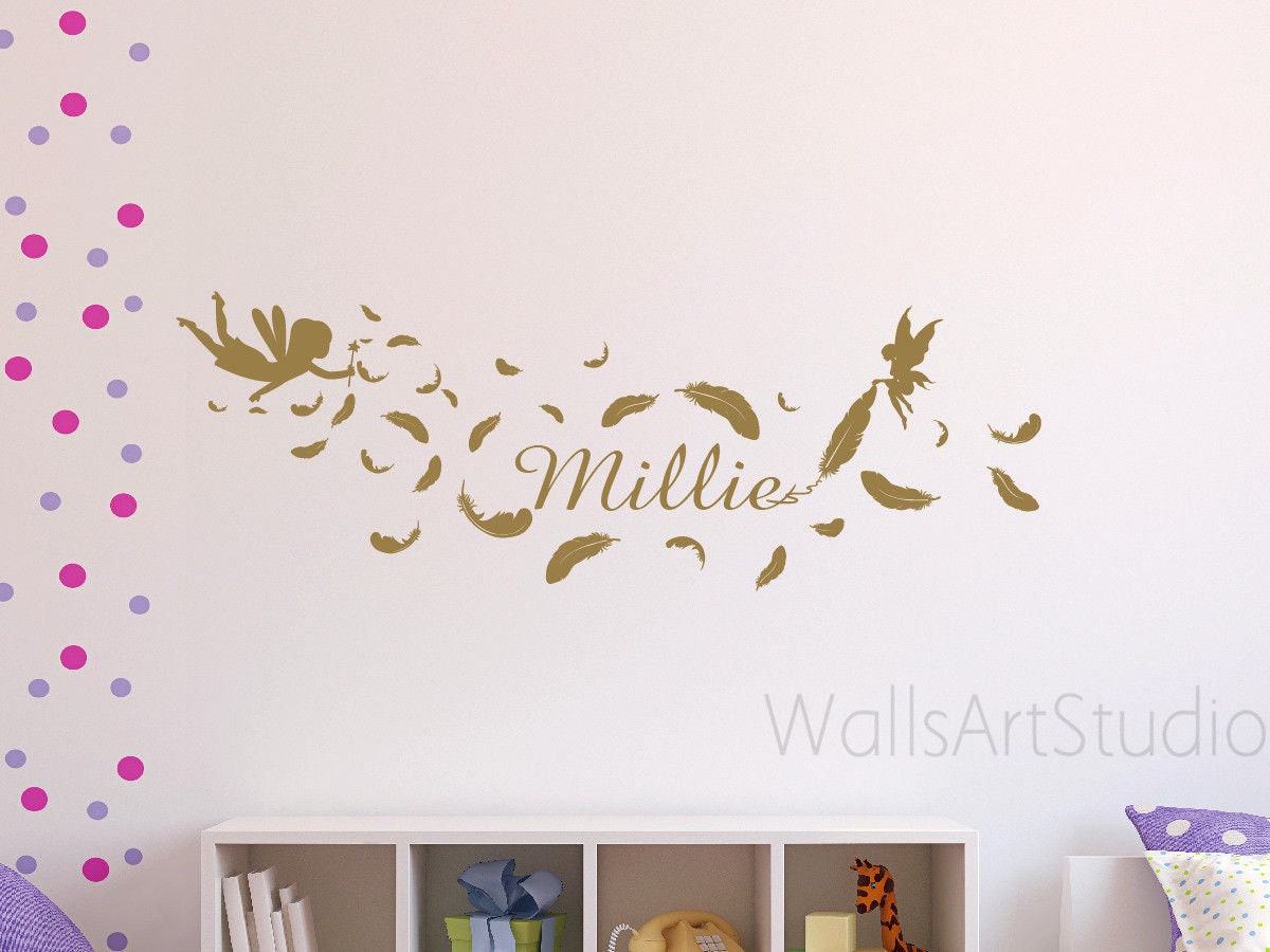 Fairy Wall Decal,fairy With Name Wall Decal , Girl's Room Wall Decor ...