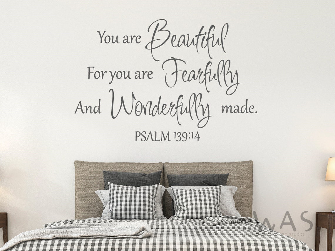 You are beautiful bible verse scripture wall decal you are etsy