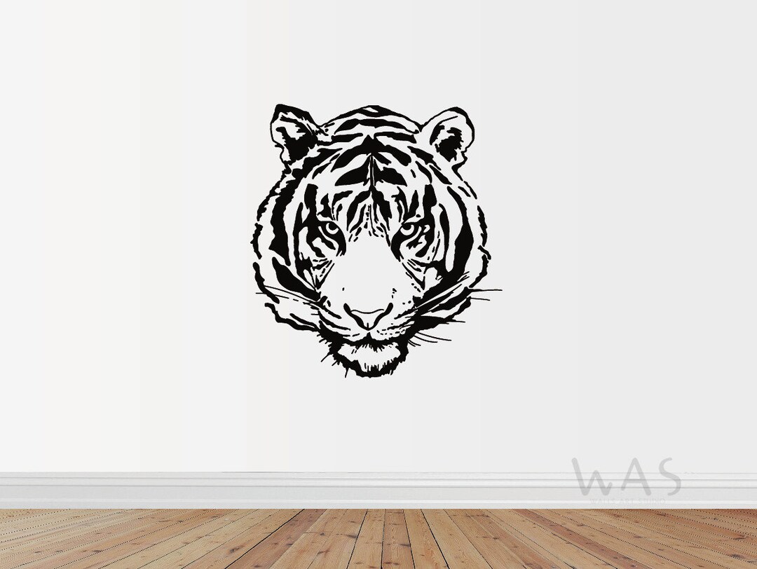 Large Tiger Cat Wild Animal Vinyl Wall Sticker Decal Bedroom Car Window ...