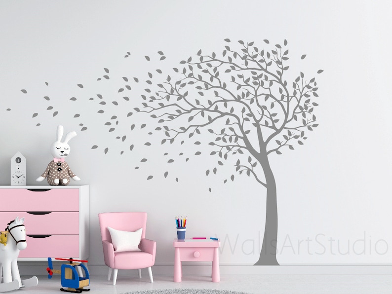 White Tree Wall Decal Large Tree Wall Decal Girls Room Etsy UK