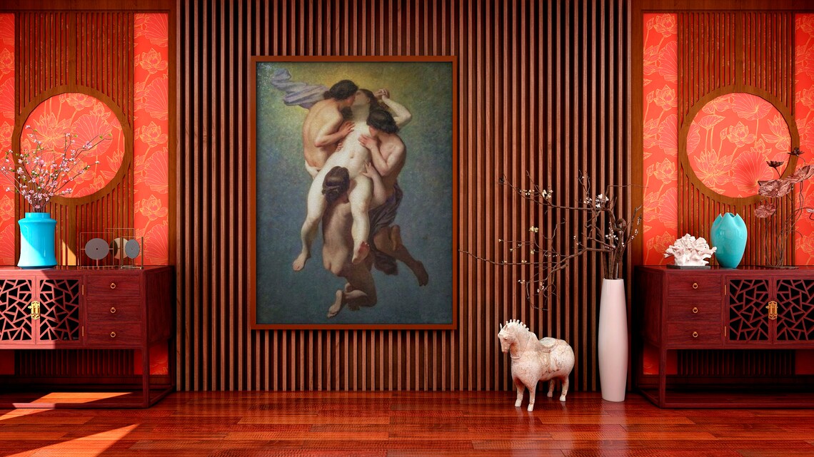 Cursed woman. Damn woman. Meme painting. Octave Tassaert. La | Etsy
