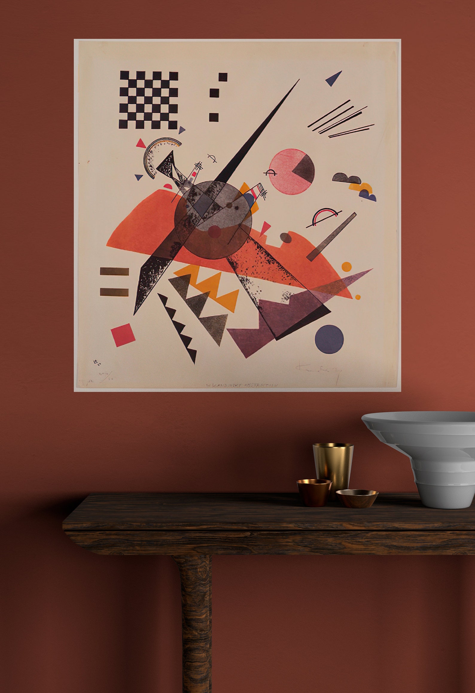 Wassily Kandinsky Orange 1923. Canvas Print Giclee Wall Art Etsy