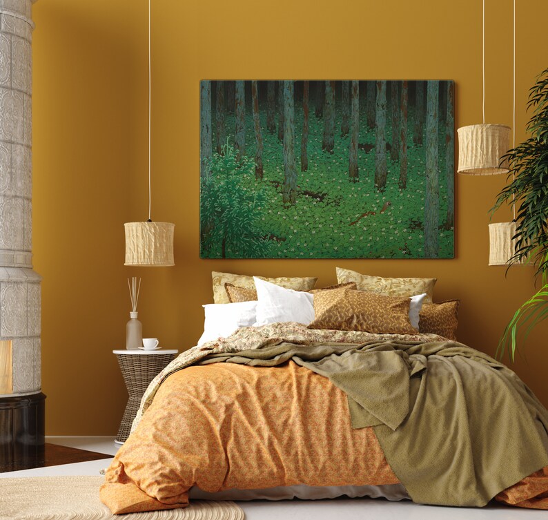 Katayama Bokuyo Mori forest 1928. Canvas Print Giclee Etsy