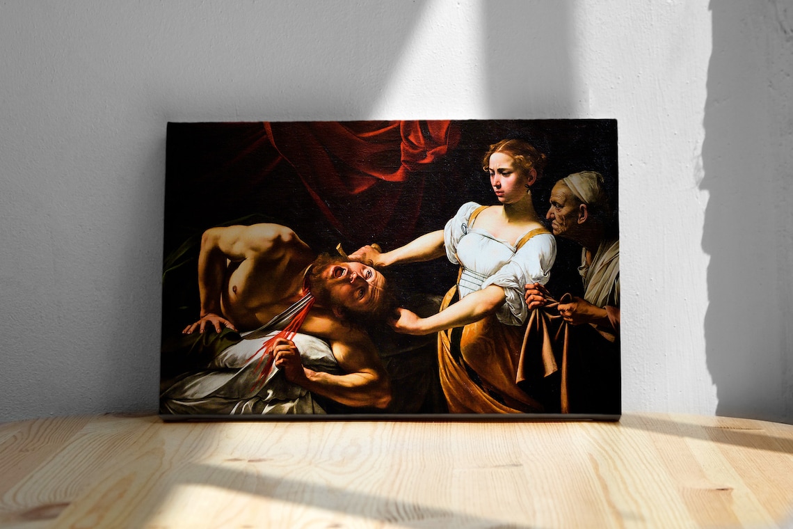 Caravaggio Judith Beheading Holofernes 1599. Canvas Print Etsy