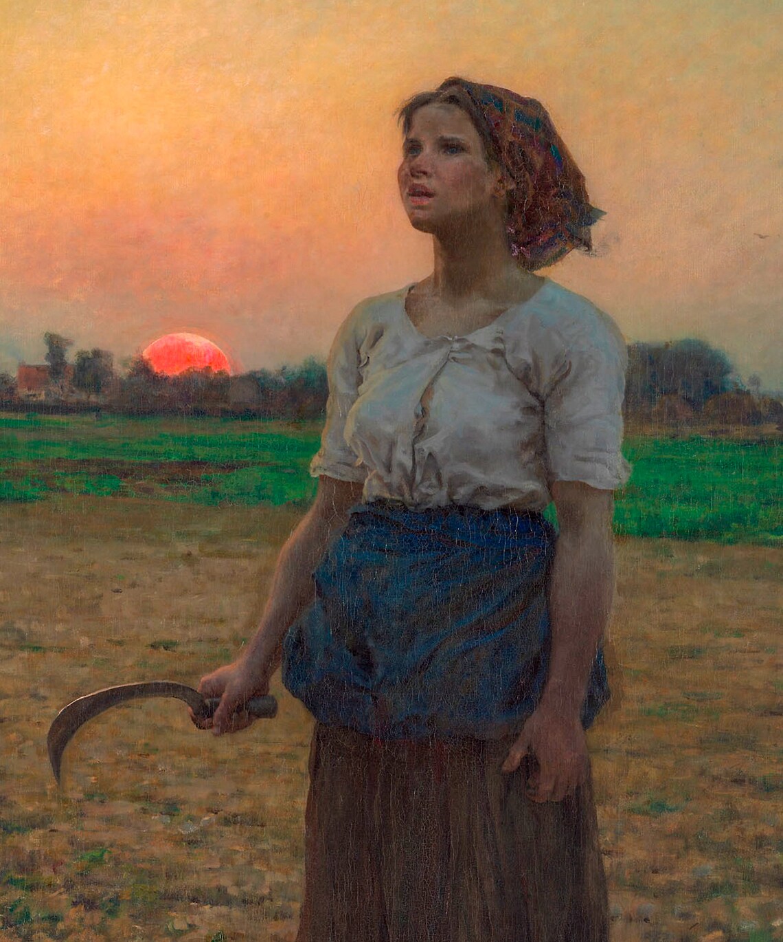 Jules Breton Song Of The Lark 1884. Canvas Print Giclee Etsy