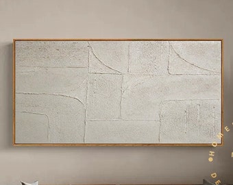 Boho Abstract Textured Painting Taupe Horizontal Canvas Art