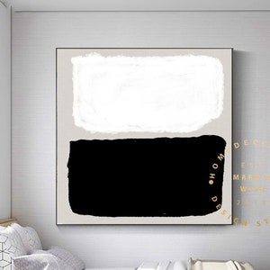 Black and White Abstract Painting, Contemparory Abstract Painting, Black Painting White Painting, Minimalist Painting, Boho Painting