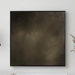 Große strukturierte dunkelbraune abstrakte Kunst minimalistische moderne Leinwand abstrakte Malerei Wabi Sabi minimale Leinwand abstrakte Kunst