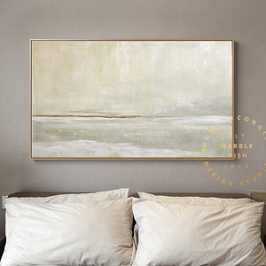 Large Sea Abstract Painting, Seascape Oil Painting, Abstract Seascape Large wall art, Beach Art, Green Ocean Painting, Green Canvas Art