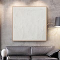 Large Contemporary Textured Pure White Abstract Wall Art 3D Minimalist Canvas Abstract Art Acrylic Painting Living Room Wall Art Decor