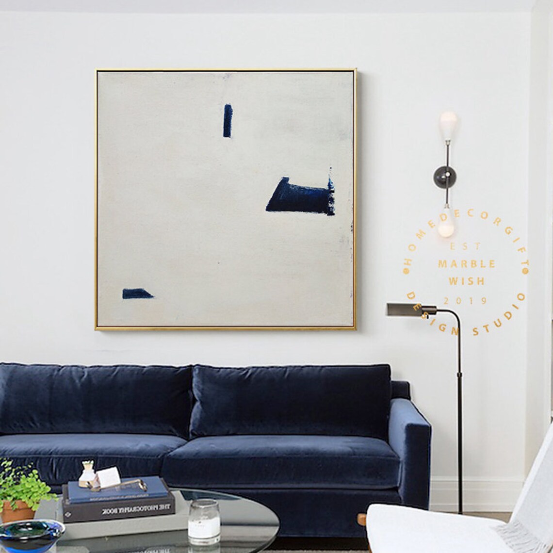 Large White Painting on Canvas Original Contemporary Art Etsy