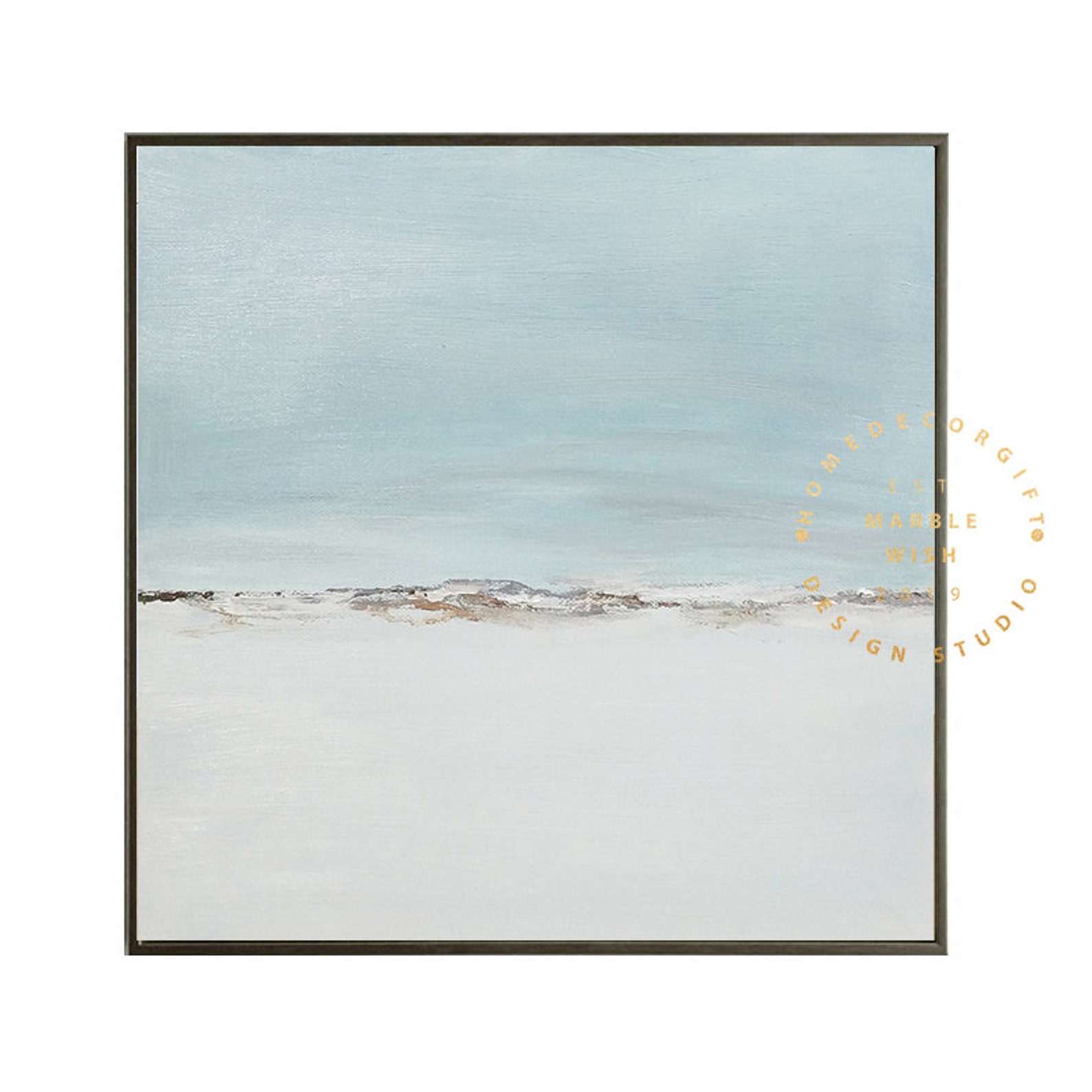 Light Blue Canvas Abstract Art Soft Blue Abstract Painting Etsy