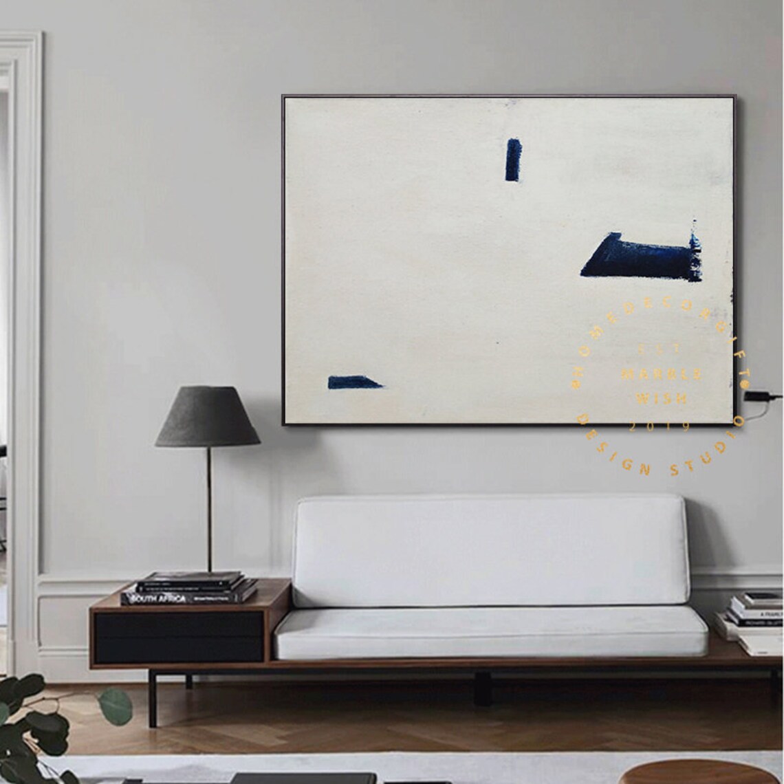 Large White Painting on Canvas Original Contemporary Art Etsy