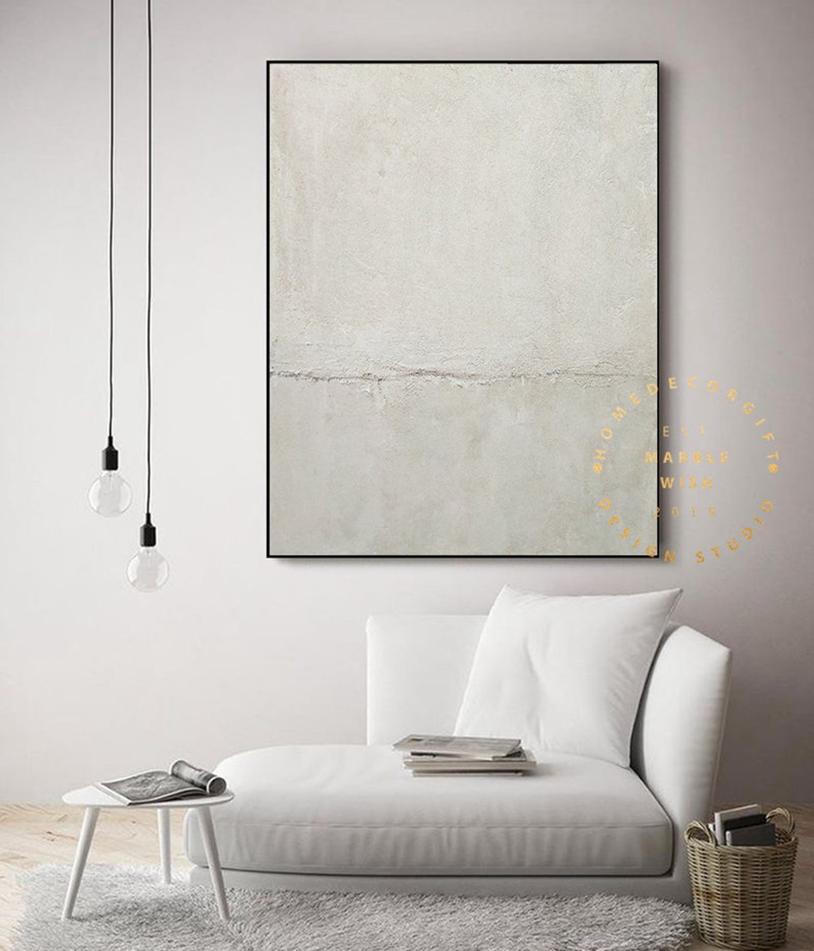 Large Neutral Abstract Canvas Art Scandinavian Wall Art Etsy Hong Kong