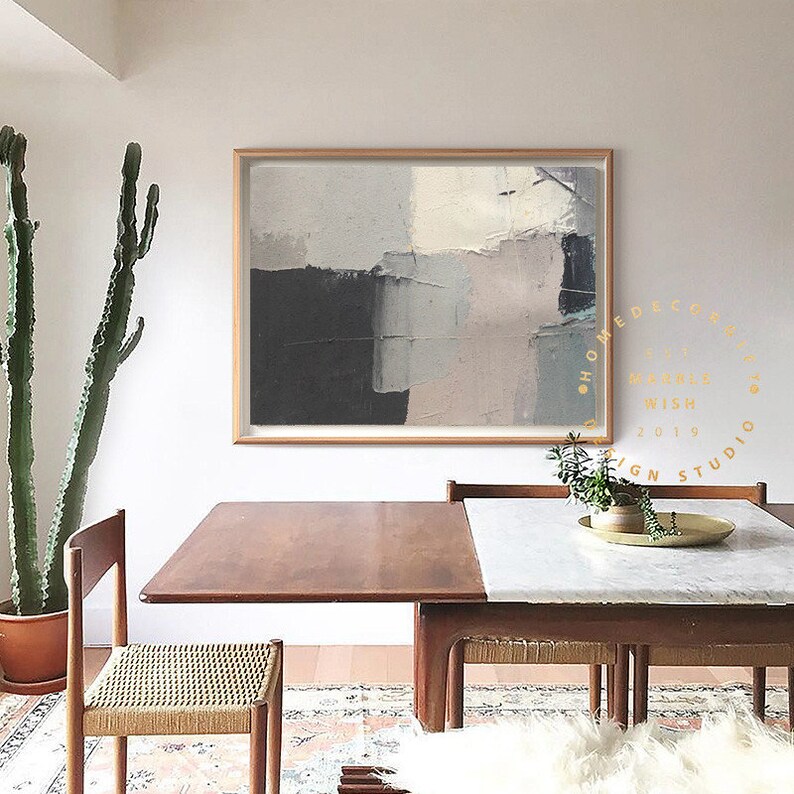 Minimalist Painting Modern Wall Art Large Abstract Art Canvas | Etsy