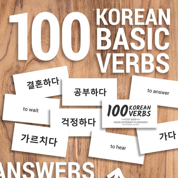 100 Written Native Korean Numbers Flashcards, DIGITAL DOWNLOAD - Etsy