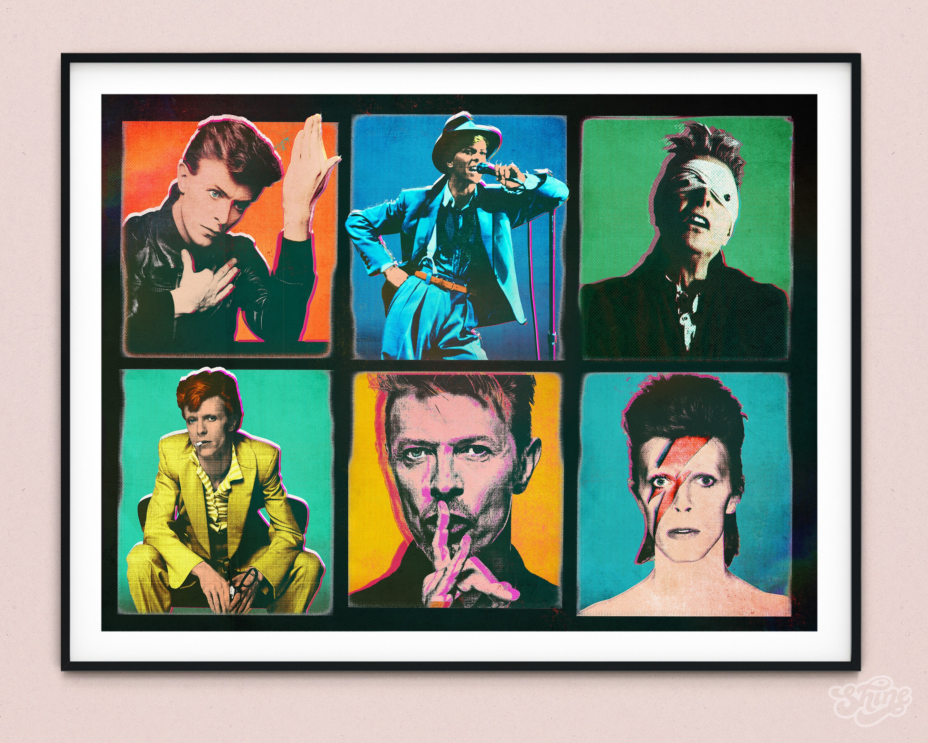 David Bowie Reinvention Music Print Music Poster Pop Art Etsy