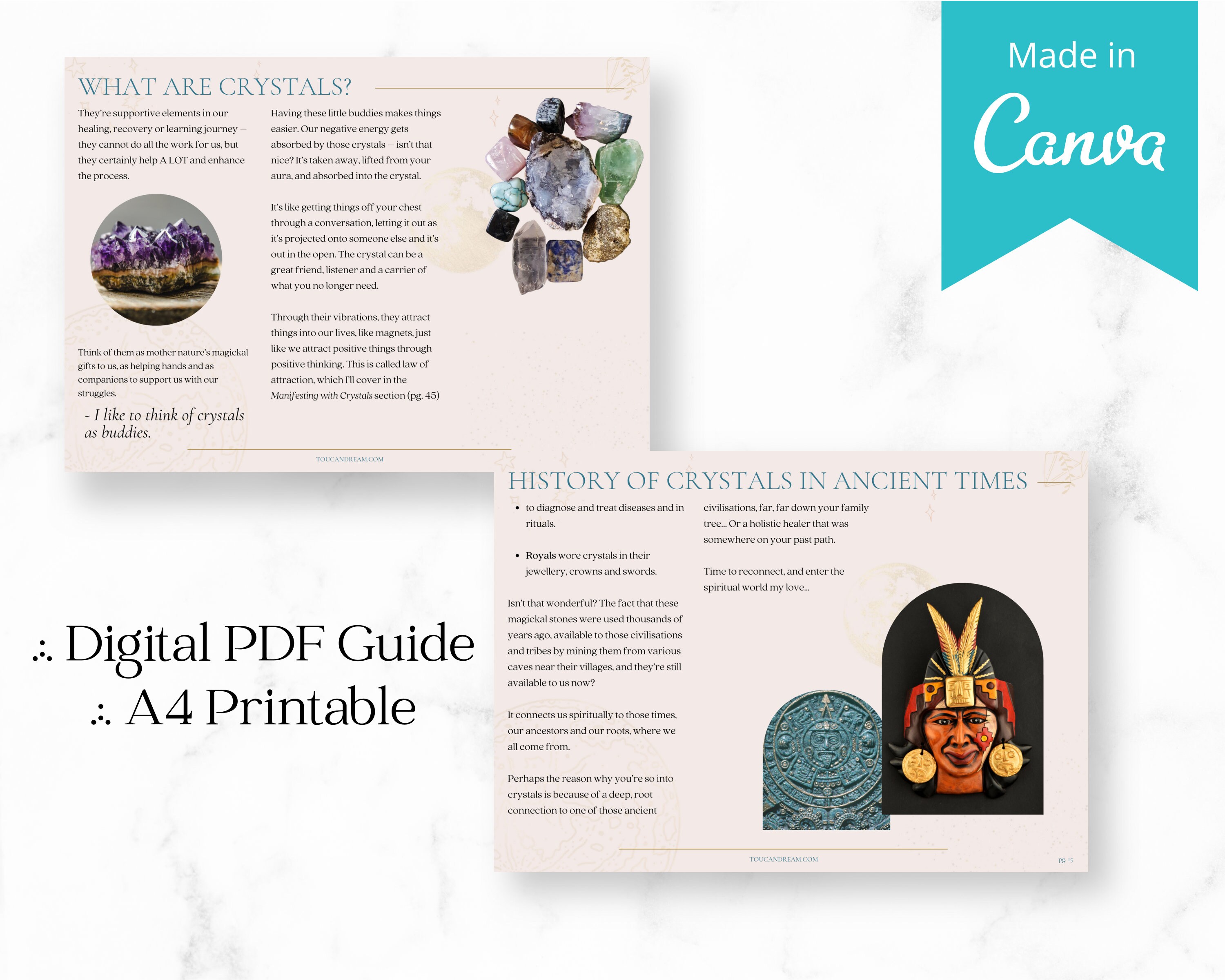 Crystals Guide + Workbook for Beginners | 80-page Printable (PDF ...