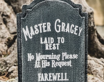 Master Gracey Tombstone: Custom Halloween Gravestone Decoration