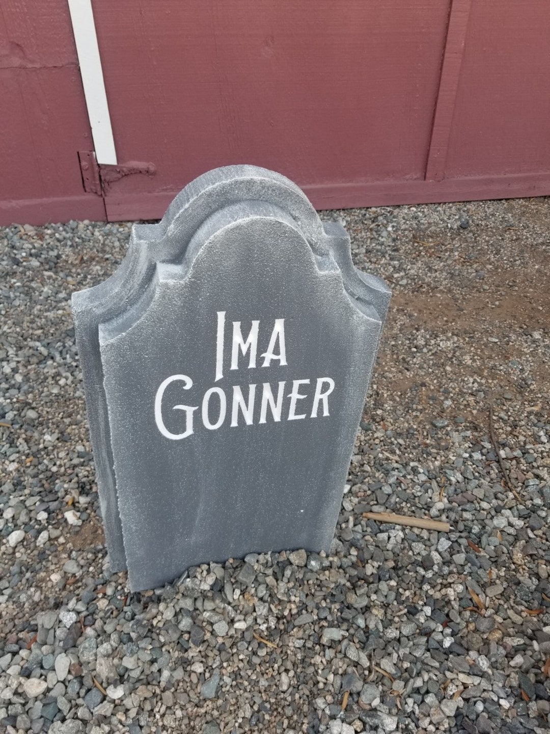 Custom Halloween Tombstone: LED Illuminated Gravestone, 'ima Gonner' - Etsy