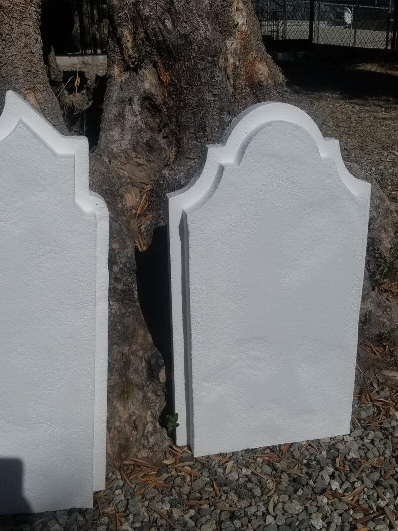 Rectangular Headstone DIY Halloween Tombstone: Blank Faux Stone Headstone, Shape G - Etsy
