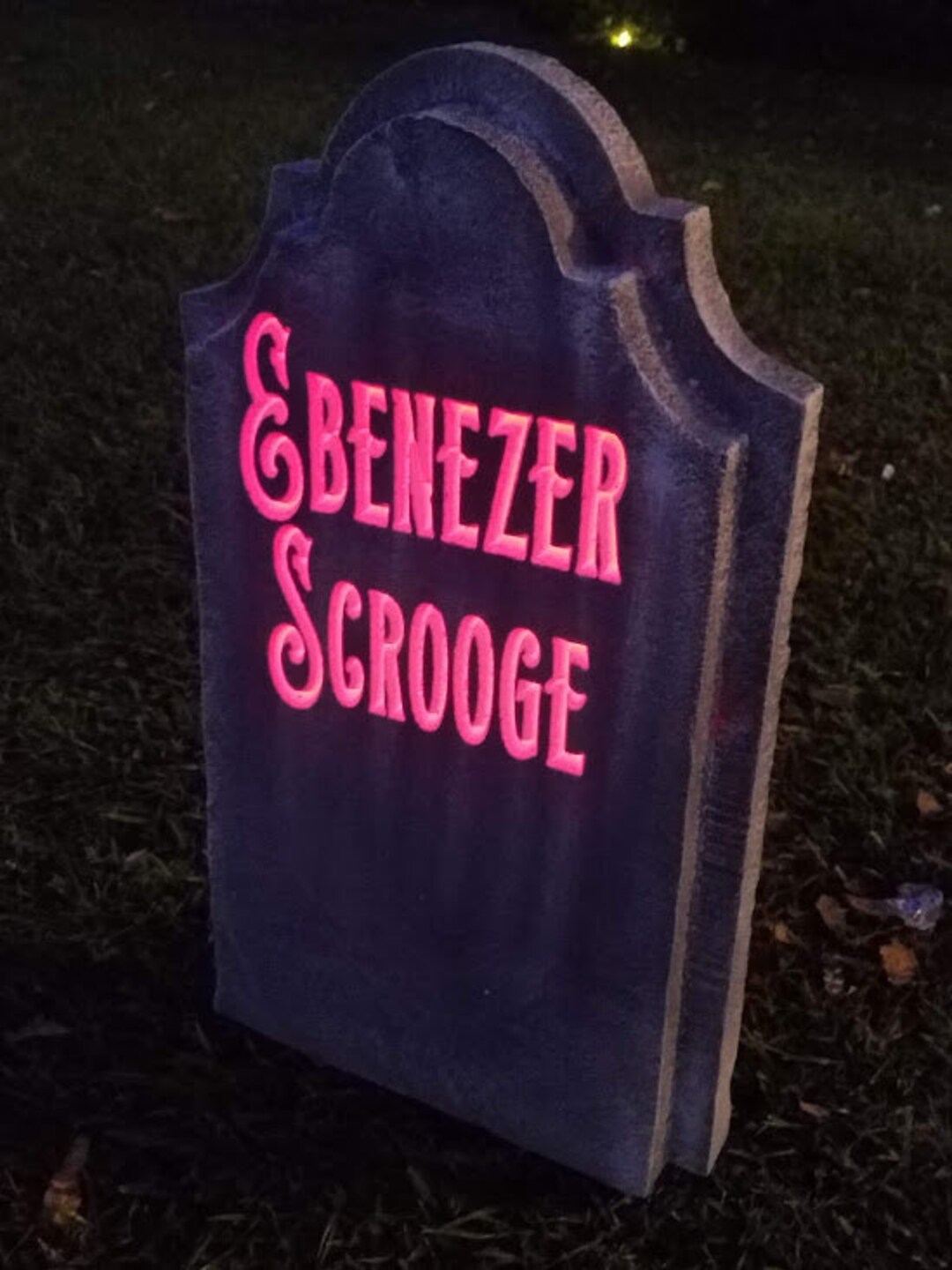 Ebenezer Scrooge Custom Gravestone Tombstone. LED Illuminated Etsy