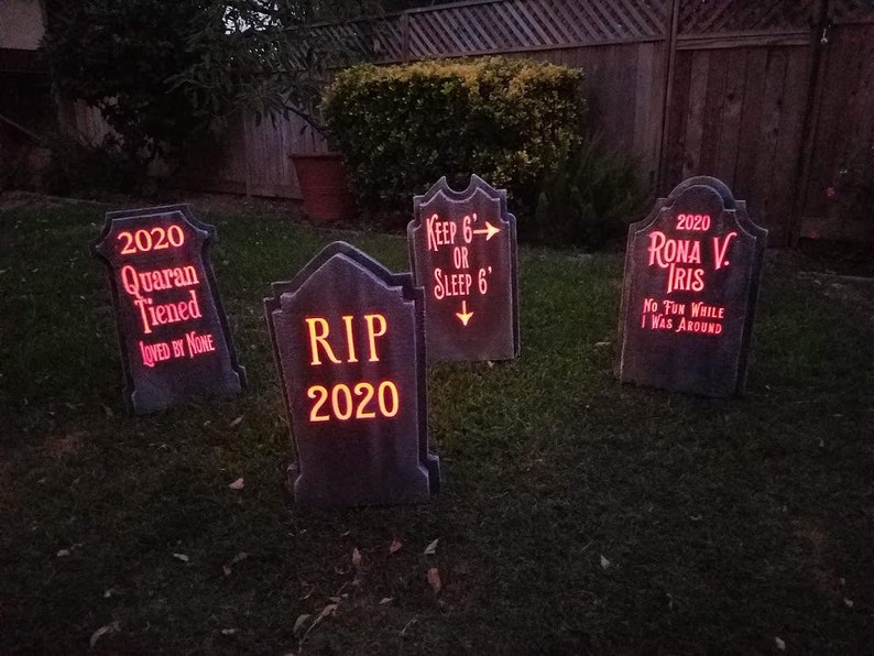 Light Up Halloween Graveyard Tombstones Light Up Halloween Graveyard Tombstones