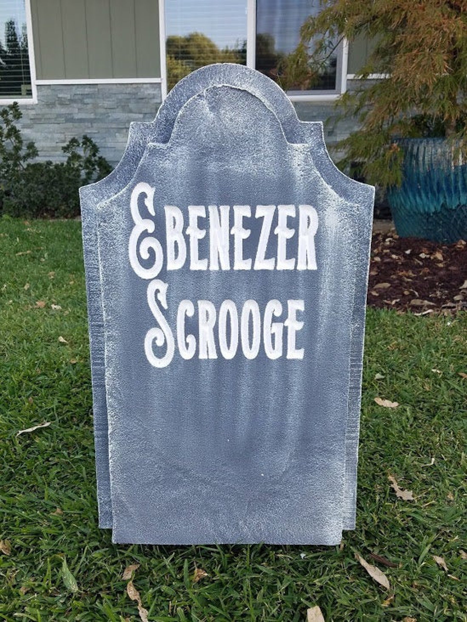 G Ebenezer Scrooge Custom Gravestone Tombstone. LED Etsy