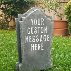 Custom Halloween Tombstone: Personalized Engraved Gravestone With LED ...