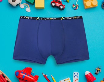 Kids Cotton Underwear - Organic Boxer Briefs - Toddler Undies - Reusable Cloth Diapers