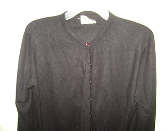 Vintage Women’s Clothing Clothes Talbott Taralan Black Casual Sweater Cardigan