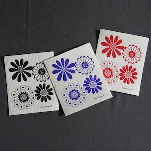 Swedish Dishcloth, Sponge Cloth, Designed and Printed in Sweden, Eco Friendly