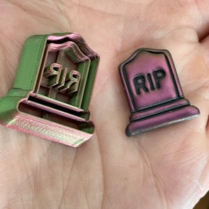 Tombstone Cutter | RIP Headstone Clay Tool | Halloween Polymer Clay Cutter