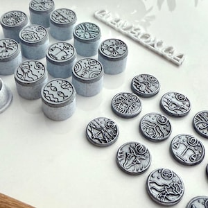 Zodiac Rubber Stamp Set | 12 Stamps with Circle Cutter | Polymer Clay Tools for Astrology Designs