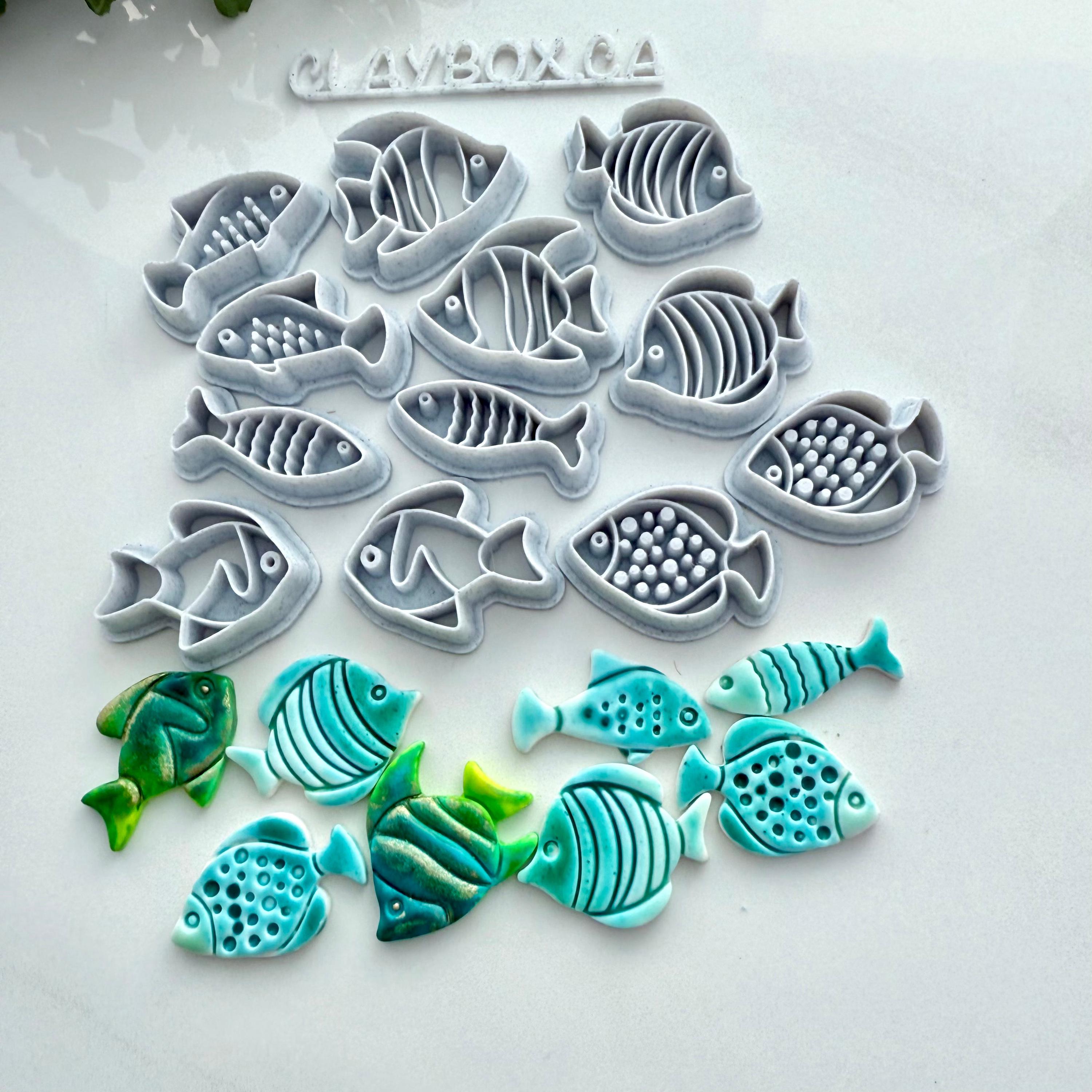 Fish Cutter Pair – 3D Printed Polymer Clay Cutters (6 Styles Available ...