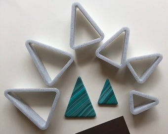 Triangle Polymer Clay Cutter Set – 6 Sizes – Geometric Earring Cutters – Jewelry Making Tools