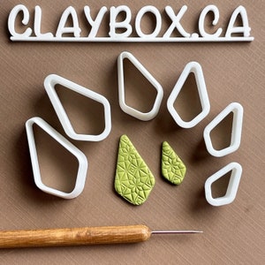 Diamond (Rounded Corners) Cutter Set – 3D Printed for Polymer Clay