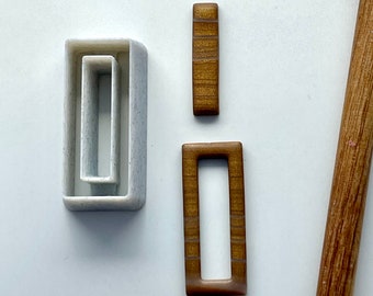 Long Rectangle Donut Cutter for Polymer Clay - Sharp Edge for Clean Cuts