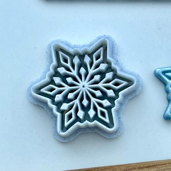 Snowflake stamp/cutter - made for polymer clay