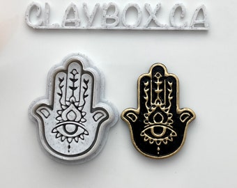 Hamsa embossing cutter - made for use with polymer clay