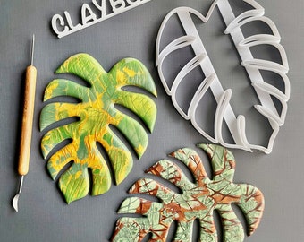 Monstera leaf large cutter - made for use with polymer clay