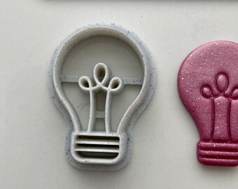 Gloeilampsnijder voor polymeerklei – gecombineerde stempel- en snijder