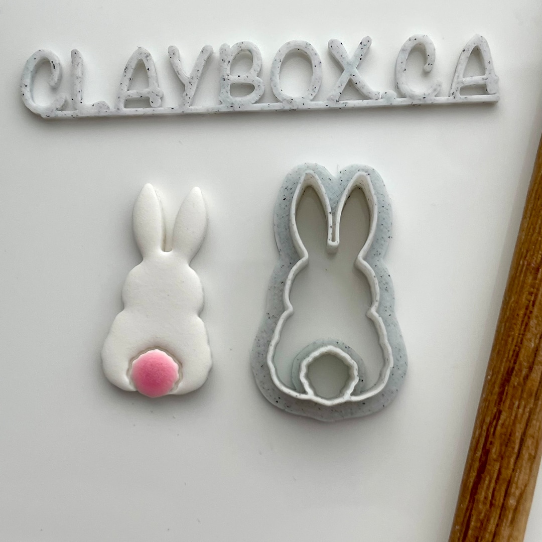Fluffy Bunny Polymer Clay Cutter – Easter Rabbit Cutter for Polymer ...