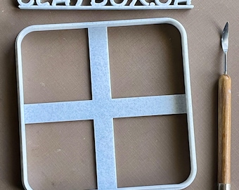 Large Square Clay Cutter with Rounded Corners – Ring Dish Cutter – Coaster Clay Cutter – Polymer Clay & Pottery Clay Tool