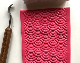 Rodillo texturizador con patrón Arches para arcilla polimérica: herramienta de arcilla impresa en 3D para estampar diseños
