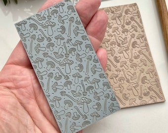 Mushroom Texture Mat for Polymer Clay - 2"x4" Laser Engraved Stamp