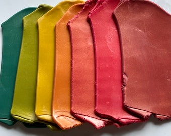 Recepten voor metallic herfstkleuren polymeerklei – Sculpey Premo digitaal pdf-palet (7 herfsttinten)